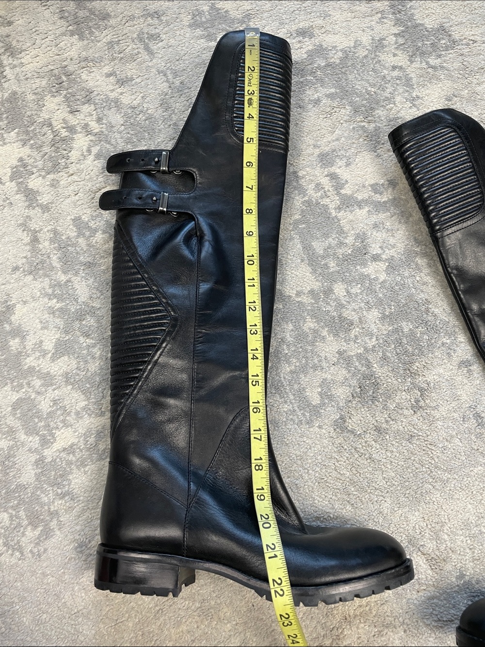 Marc by Marc Jacobs Easy Rider Over The Knee Boots Black Leather Sz 40 - Picture 7 of 16